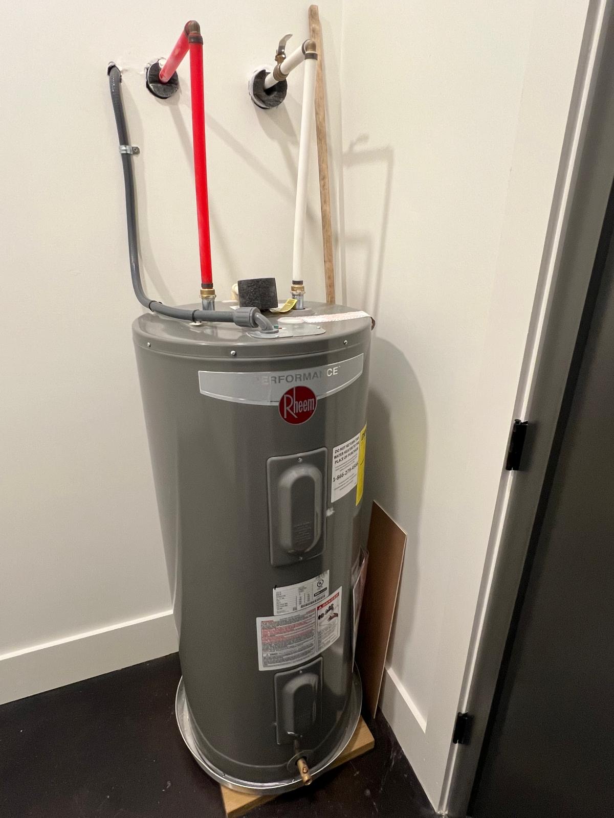 Rheem water heater installation – JRM Plumbing Raleigh NC