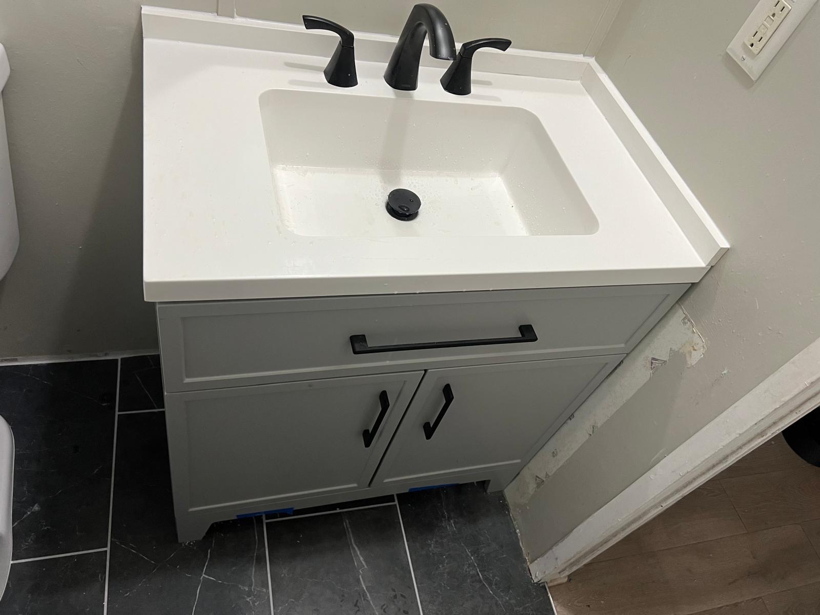 Bathroom vanity and faucet installation – JRM Plumbing Raleigh NC